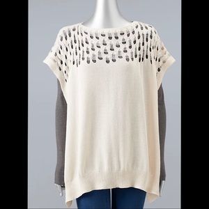 Vera Wang off white poncho
